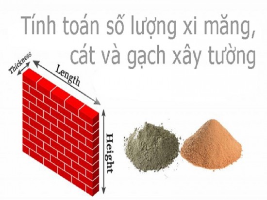 Tính toán số lượng xi măng, cát và gạch xây tường